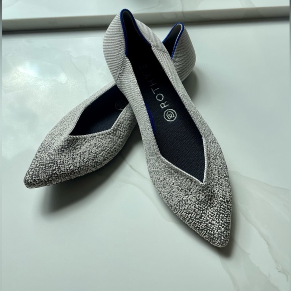 NWOT Rothys The Point Pearl Metallic Flats - Picture 5 of 6